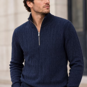Five Ever Pull Homme Torsadé Col Camionneur – Toucher Cachemire et Style Chic – La Nuova Vita